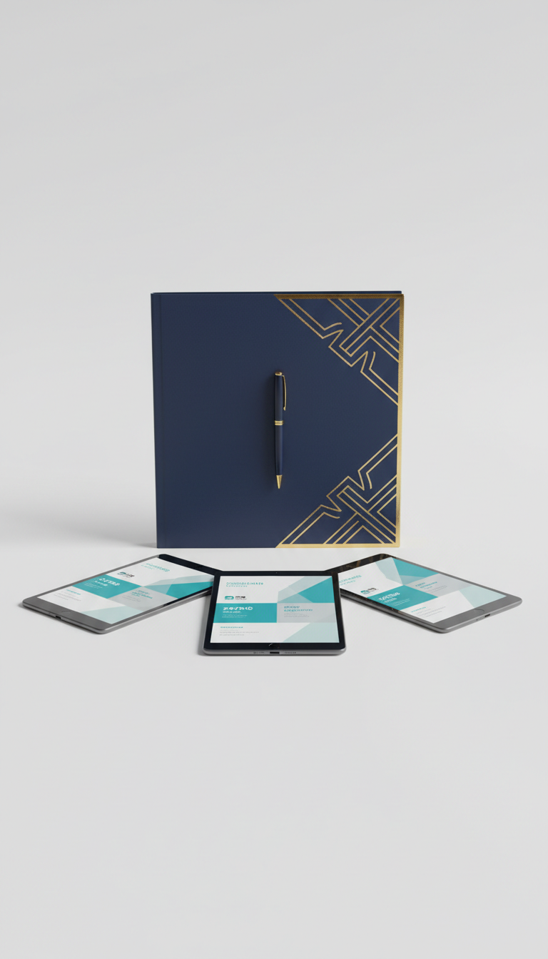Bespoke Presentation Folder with Gold-Accented Pen